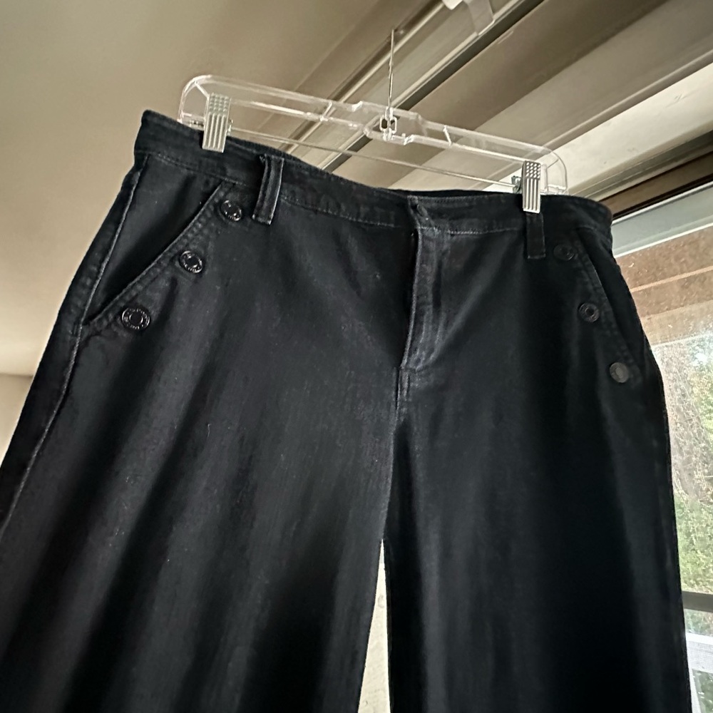 Wide Leg Dark Denim Bootcut Jeans